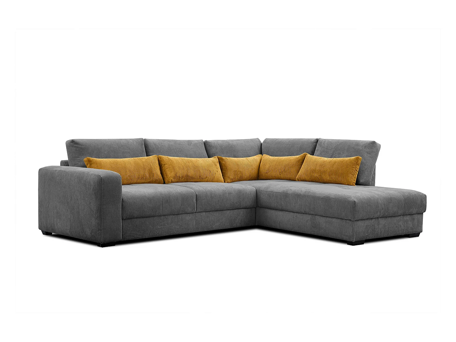 CANAPE D'ANGLE OLI 4 places, gris foncé