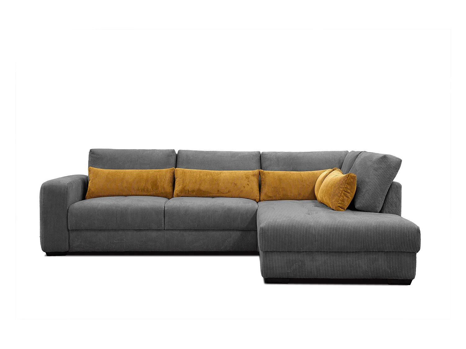 CANAPE D'ANGLE OLI 4 places, gris foncé