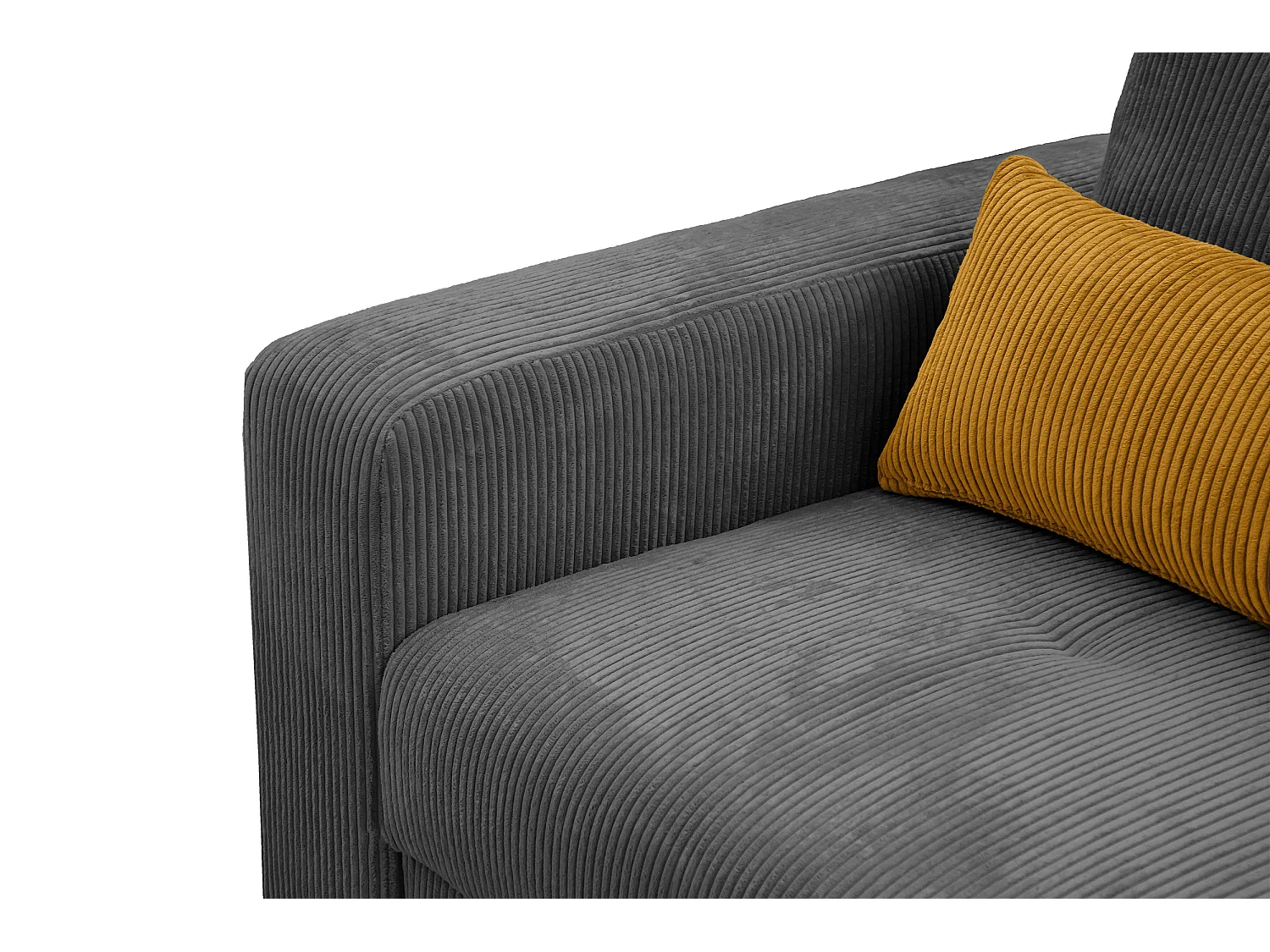 CANAPE D'ANGLE OLI 4 places, gris foncé