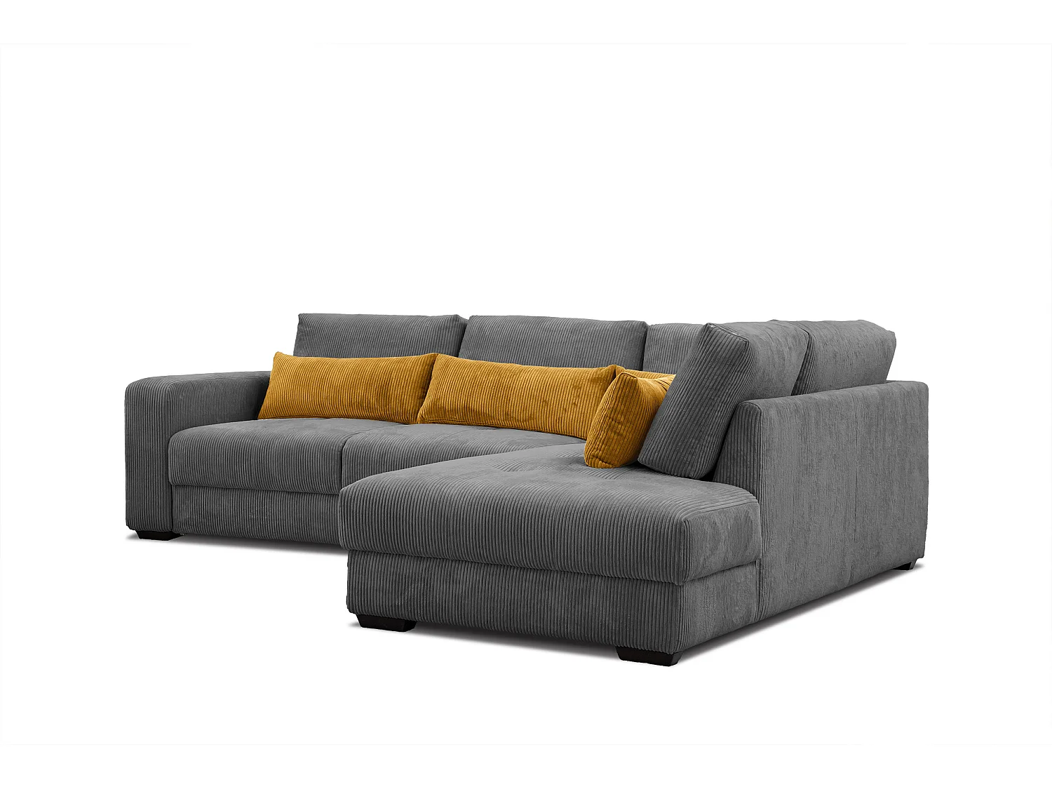 CANAPE D'ANGLE OLI 4 places, gris foncé