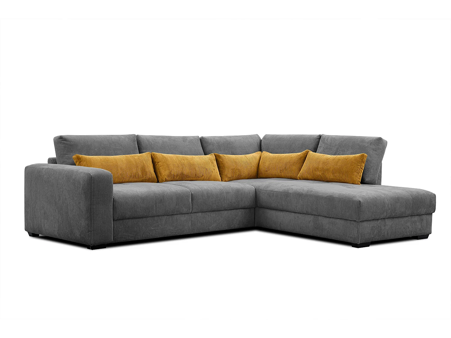 CANAPE D'ANGLE OLI 4 places, gris foncé