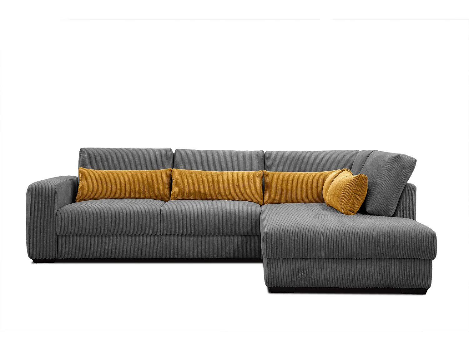 CANAPE D'ANGLE OLI 4 places, gris foncé