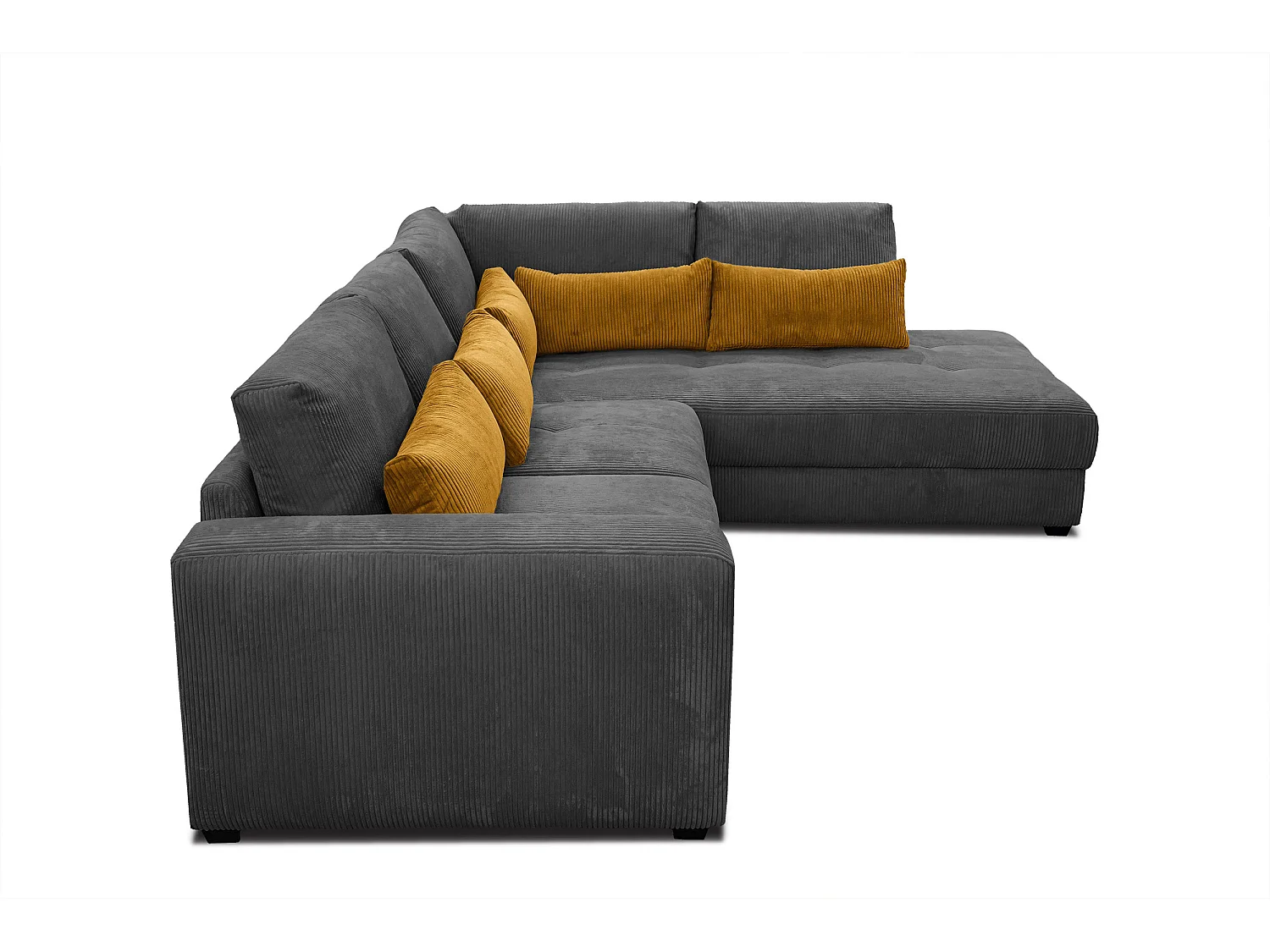 CANAPE D'ANGLE OLI 4 places, gris foncé