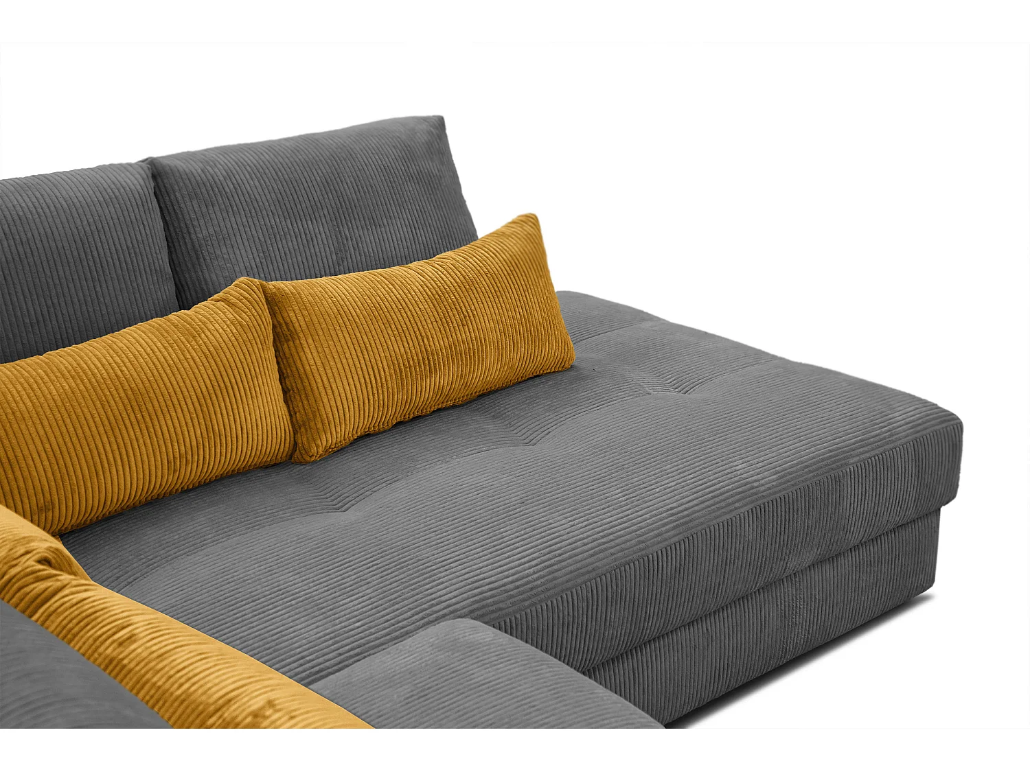 CANAPE D'ANGLE OLI 4 places, gris foncé