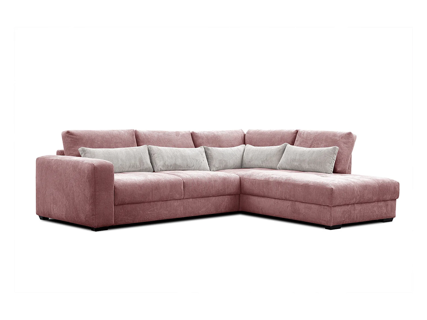 CANAPE D'ANGLE OLI 4 places, rose