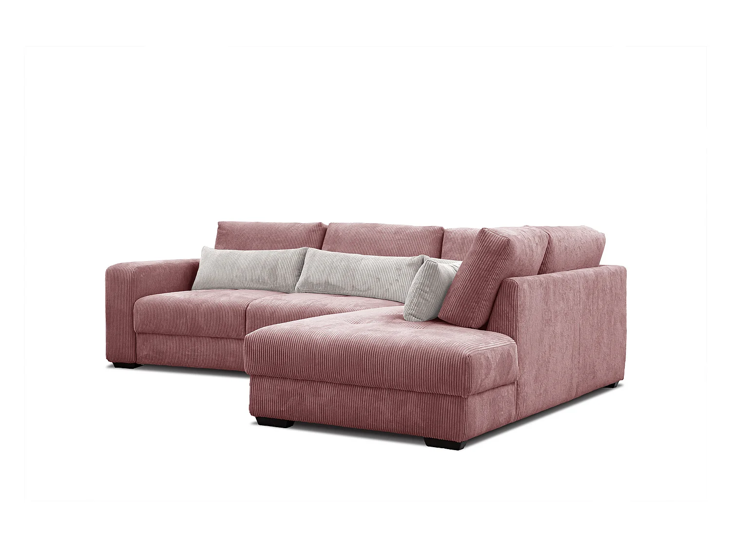 CANAPE D'ANGLE OLI 4 places, rose