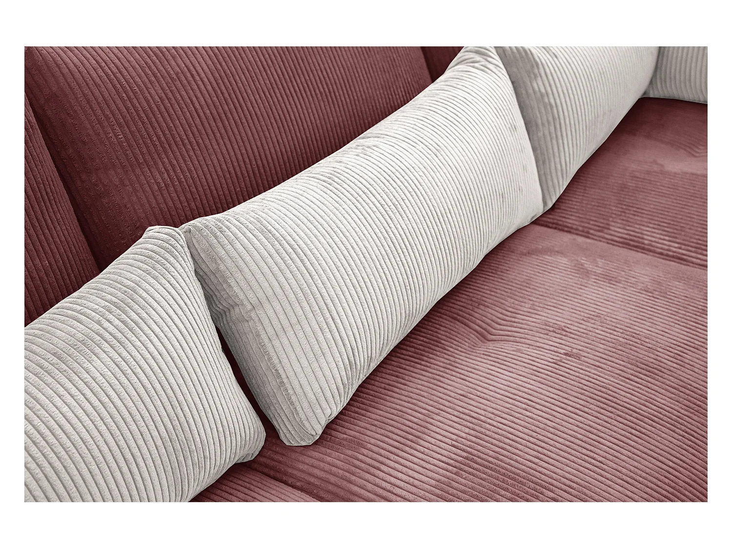 CANAPE D'ANGLE OLI 4 places, rose