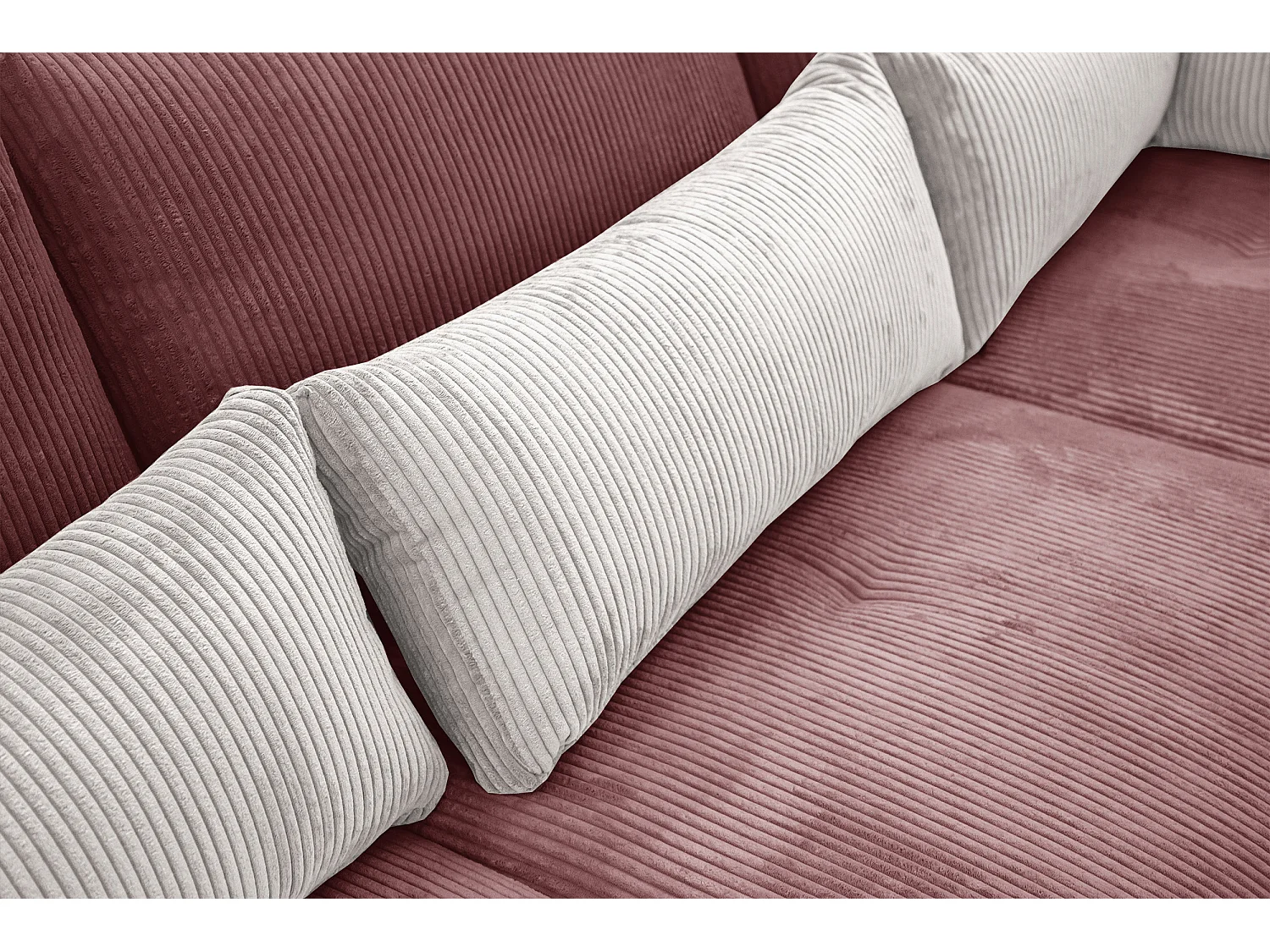 CANAPE D'ANGLE OLI 4 places, rose