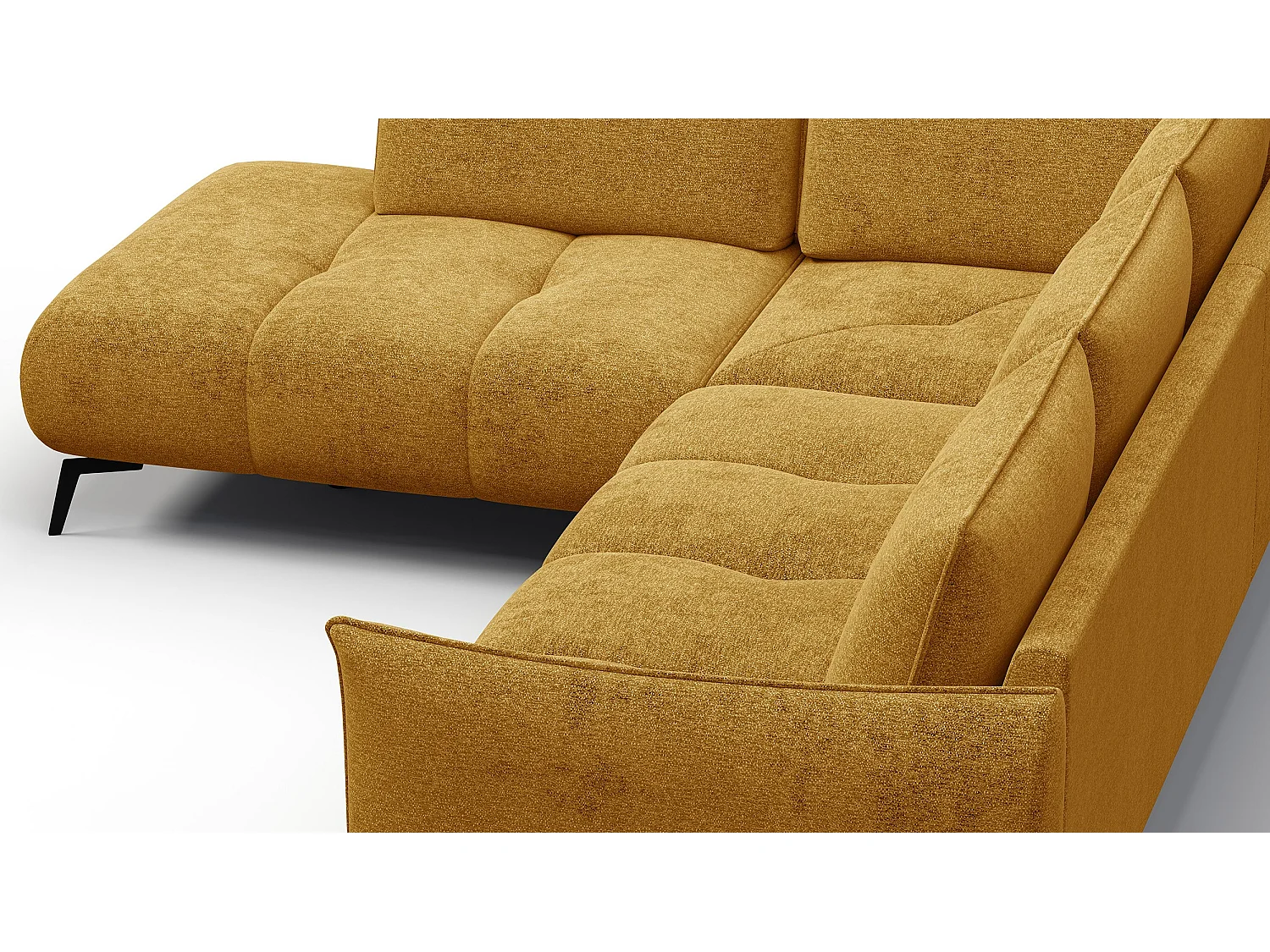 Ecksofa 5-Sitzer links AERA, gelb