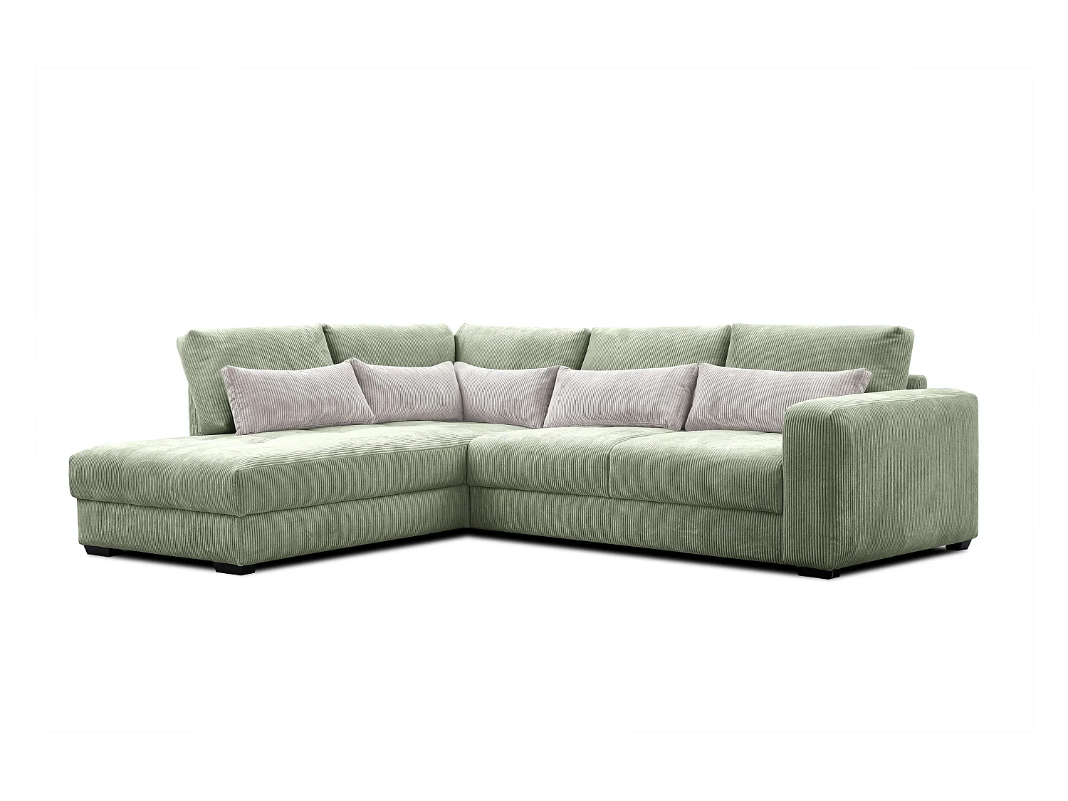 CANAPE D'ANGLE OLI 4 places, sauge