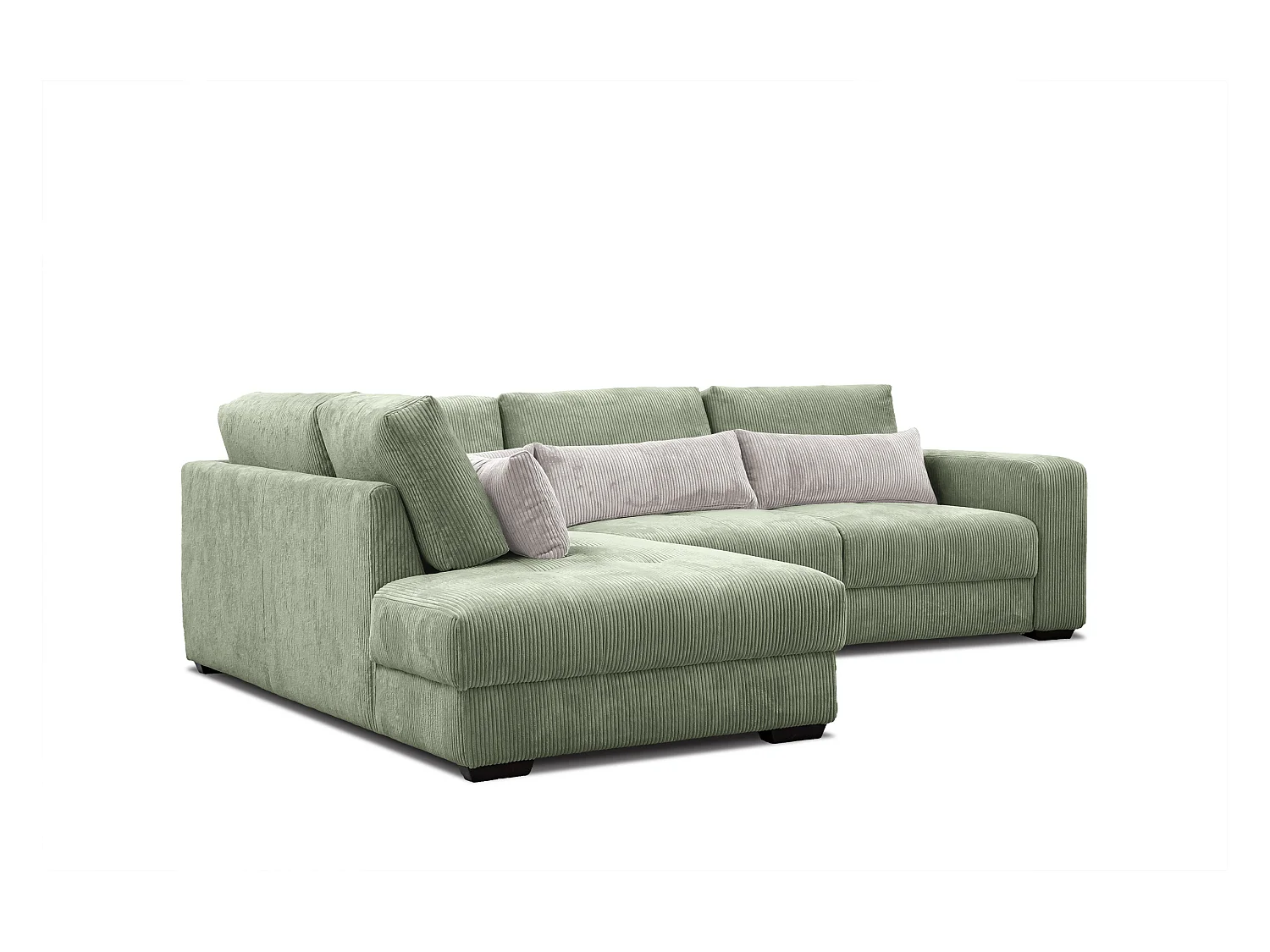 CANAPE D'ANGLE OLI 4 places, sauge