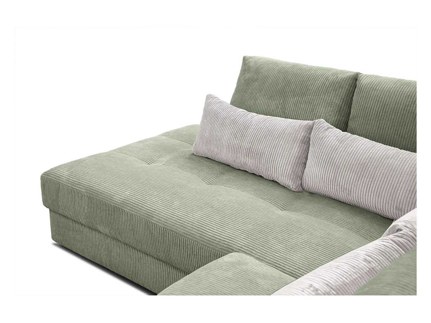 CANAPE D'ANGLE OLI 4 places, sauge