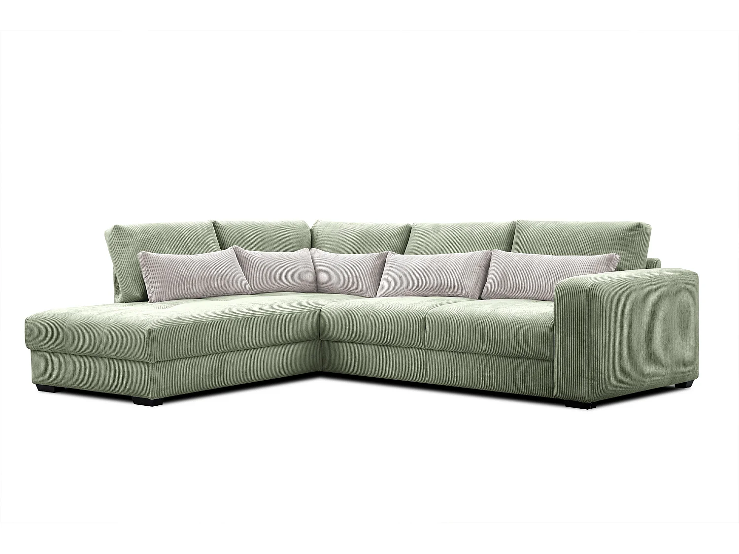 CANAPE D'ANGLE OLI 4 places, sauge