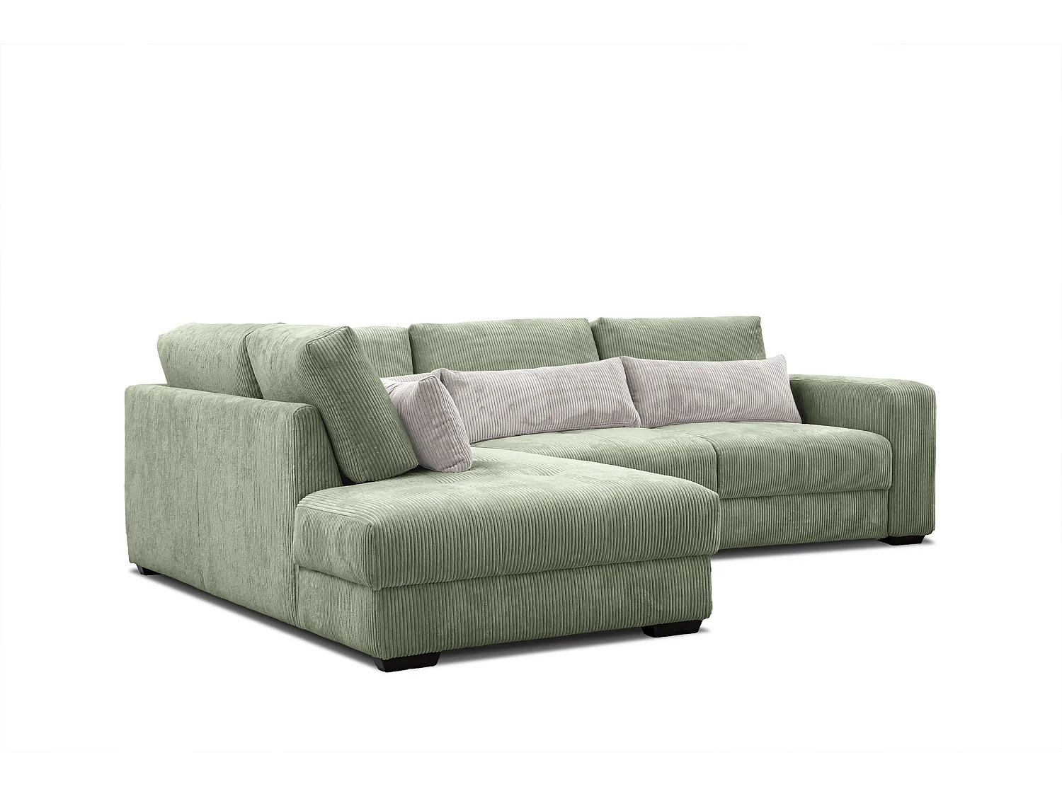 CANAPE D'ANGLE OLI 4 places, sauge