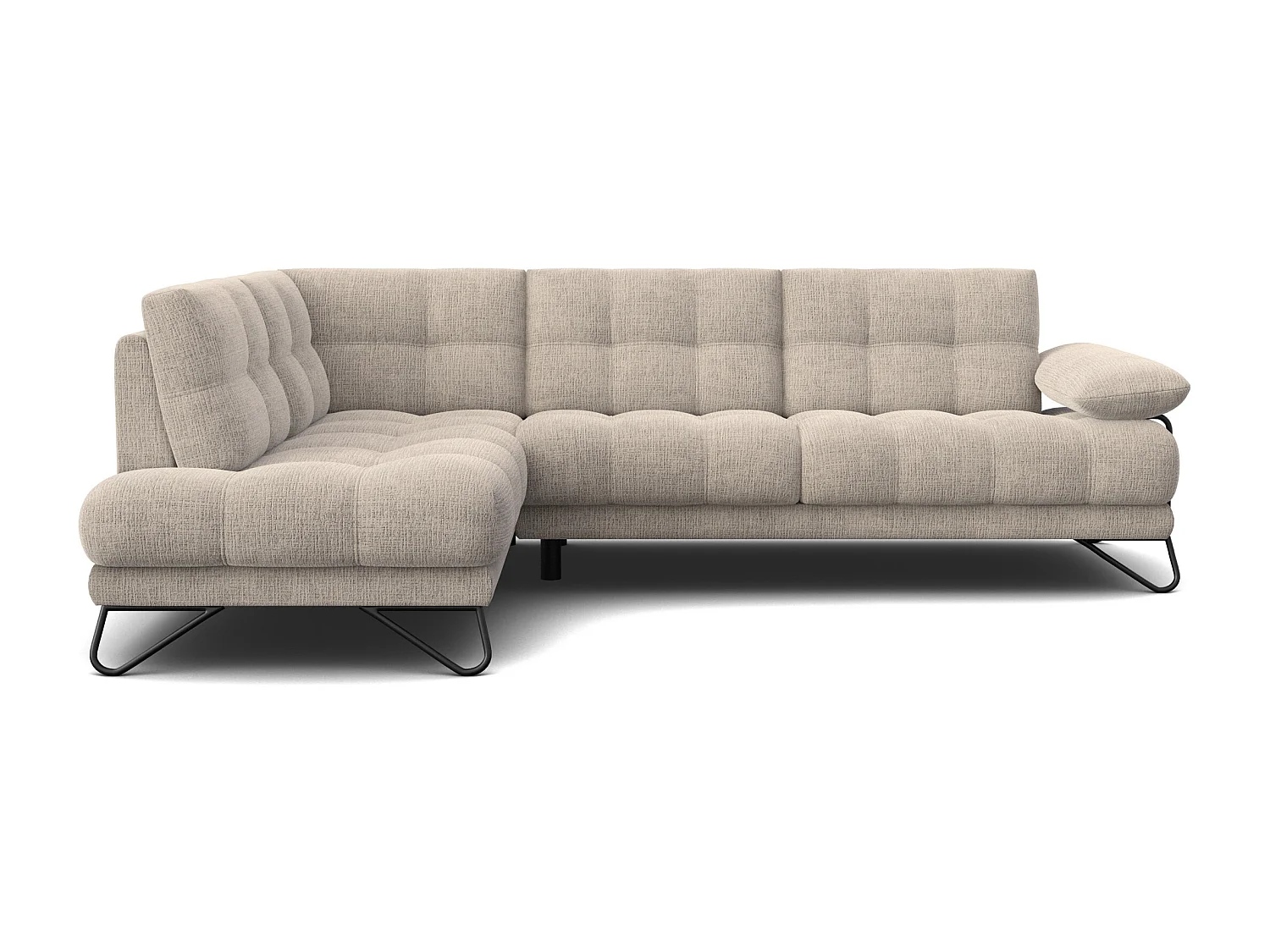 BUBBARA Ecksofa 5-Sitzer links, beige