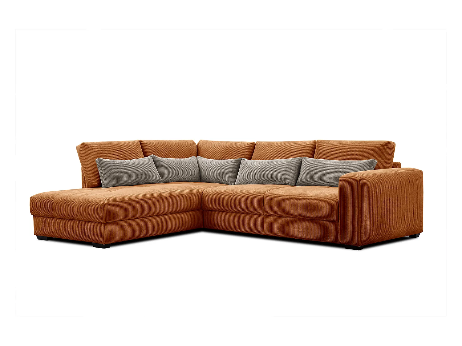 CANAPE D'ANGLE OLI 4 places, orange