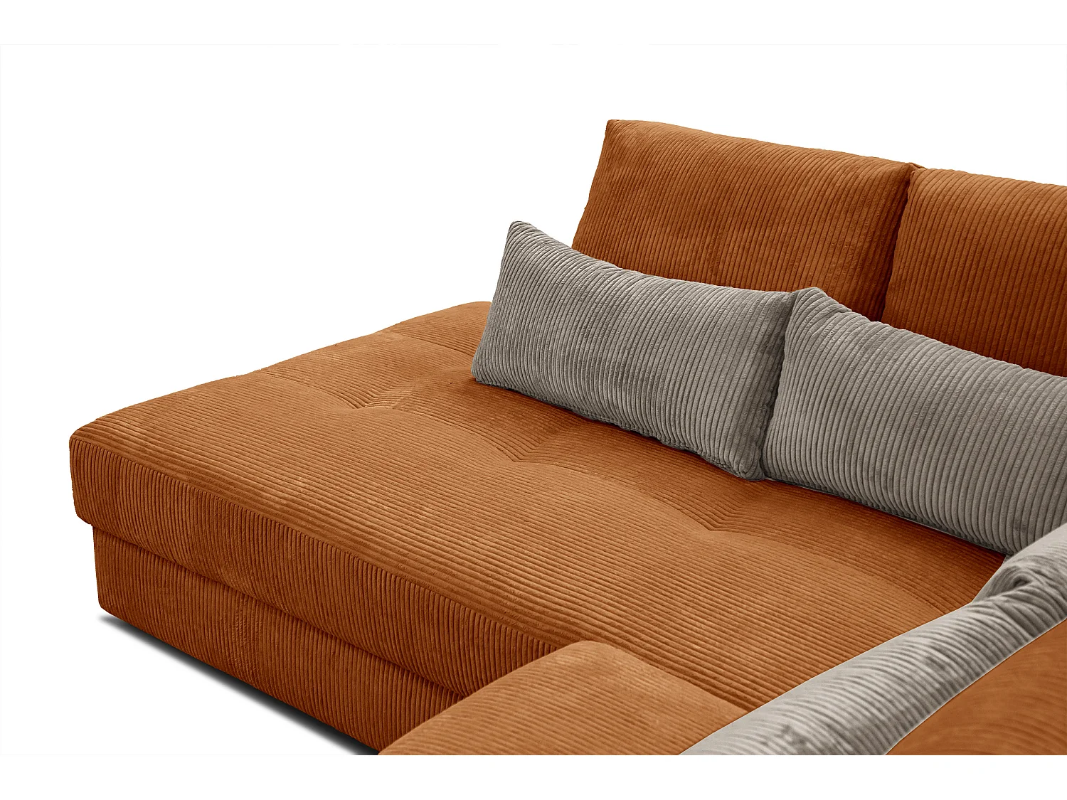 CANAPE D'ANGLE OLI 4 places, orange