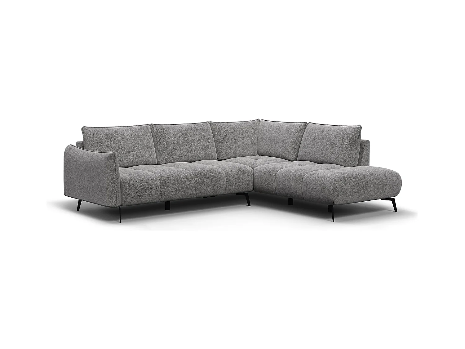 CANAPE D'ANGLE AERA 5 places, gris chaud