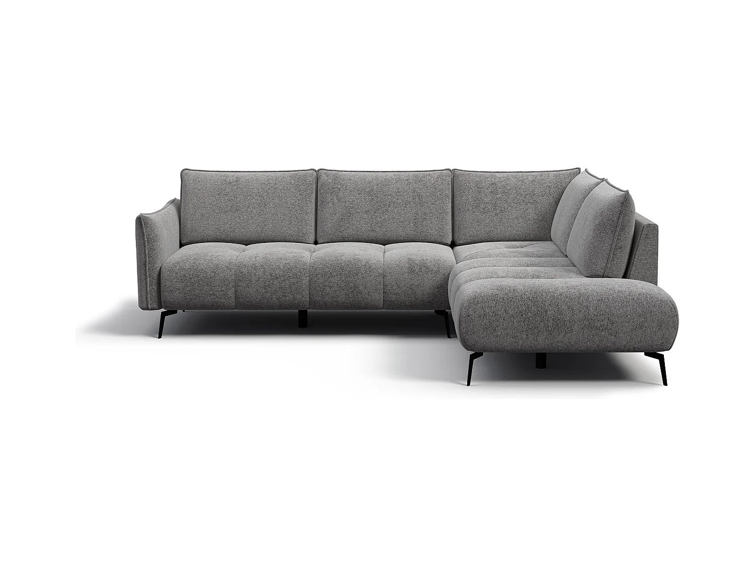 CANAPE D'ANGLE AERA 5 places, gris chaud