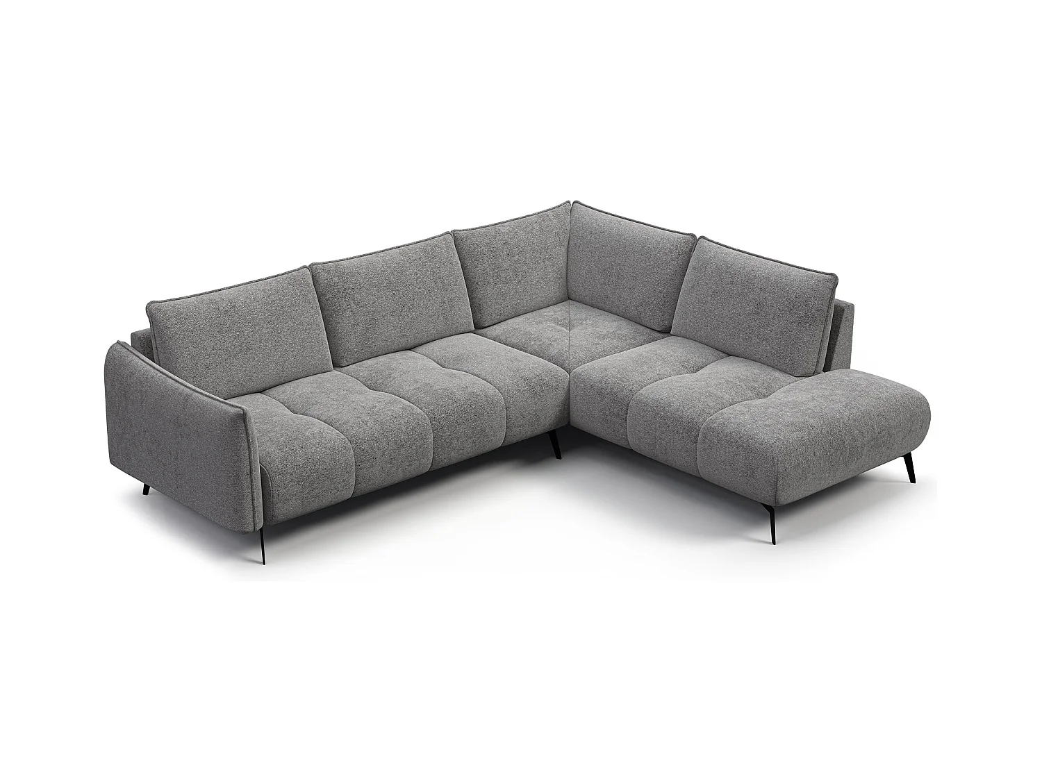 CANAPE D'ANGLE AERA 5 places, gris chaud