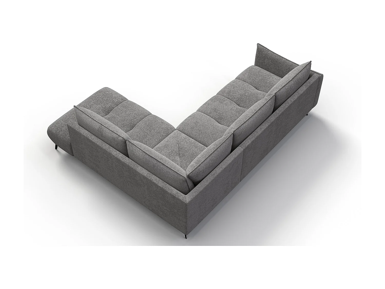 CANAPE D'ANGLE AERA 5 places, gris chaud