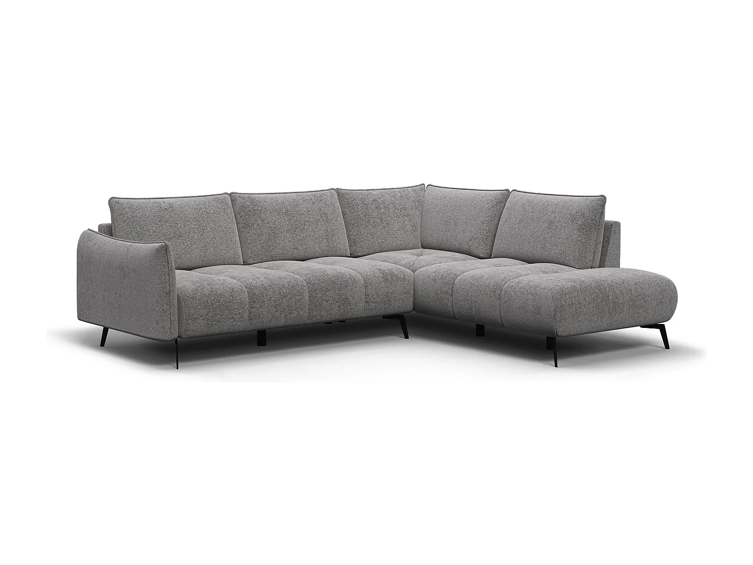 Ecksofa 5-Sitzer rechts AERA, platingrau