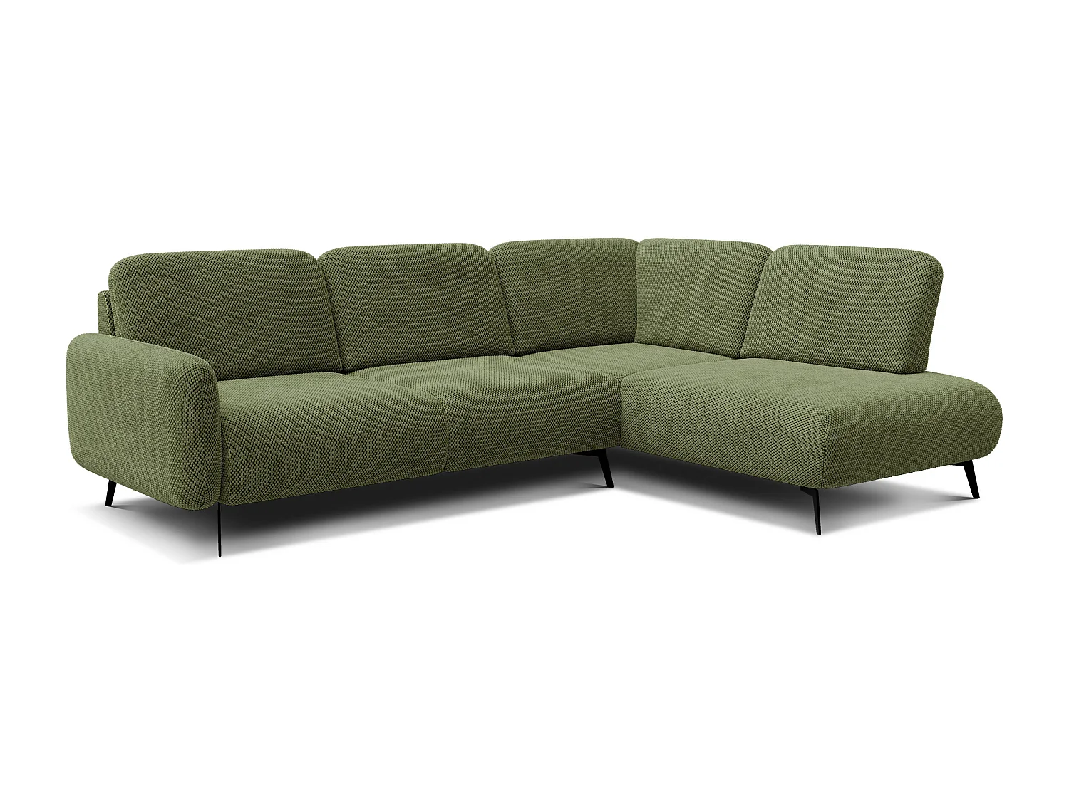 5-Sitzer-Ecksofa rechts FEBE, olivgrün