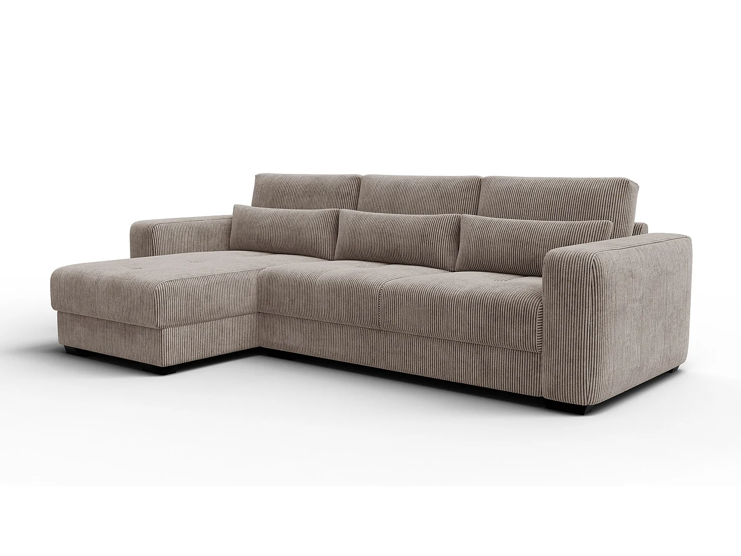 Ecksofa 4-Sitzer links OLI, taupe
