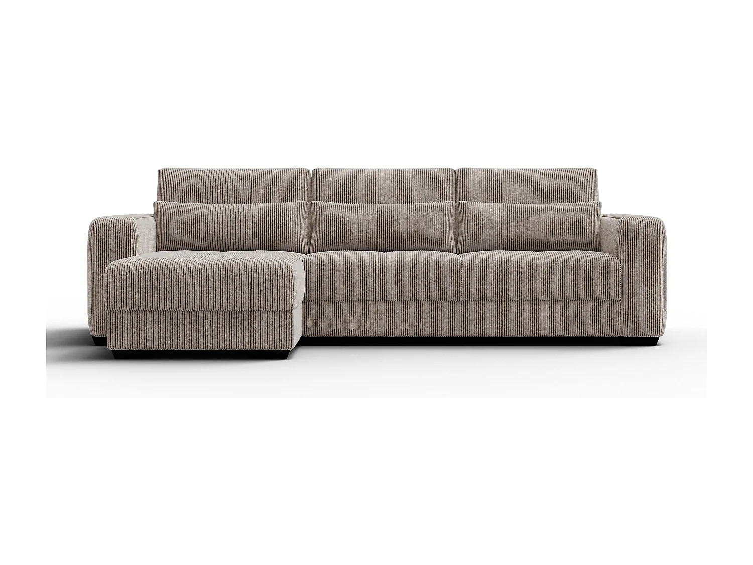 Ecksofa 4-Sitzer links OLI, taupe