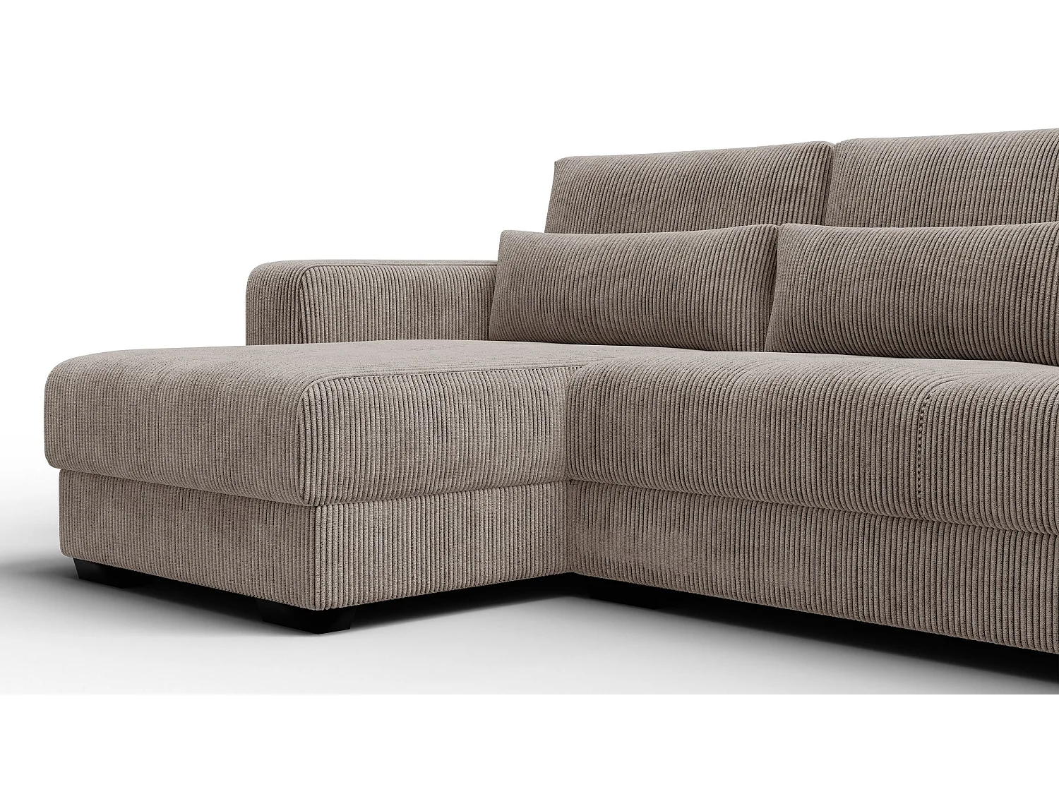 Ecksofa 4-Sitzer links OLI, taupe