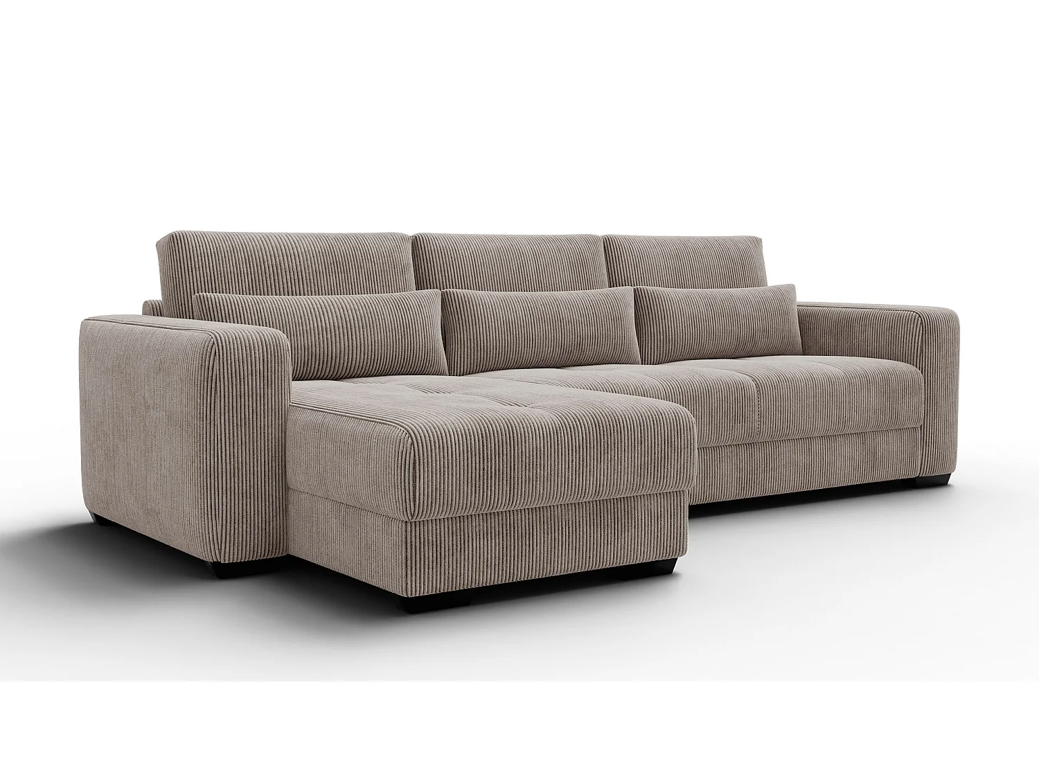 Ecksofa 4-Sitzer links OLI, taupe