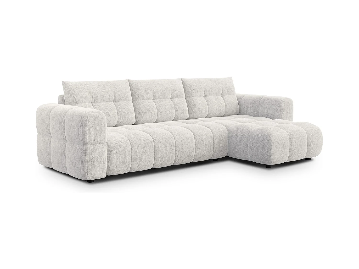 CANAPE D'ANGLE CLOUDI 4 places, crémeux