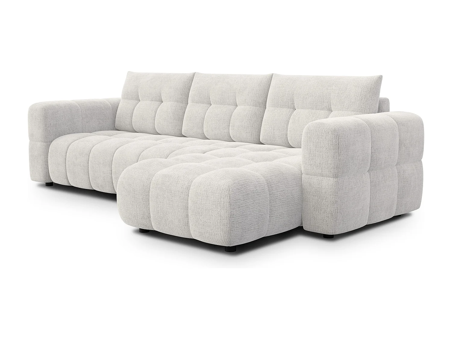 CLOUDI Ecksofa 4-Sitzer rechts, creme
