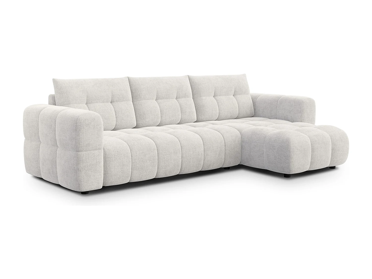 CLOUDI Ecksofa 4-Sitzer rechts, creme