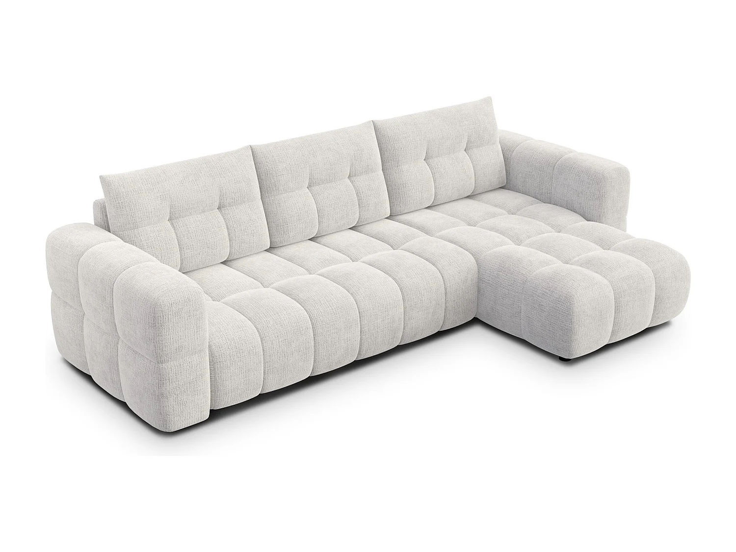 CLOUDI Ecksofa 4-Sitzer rechts, creme