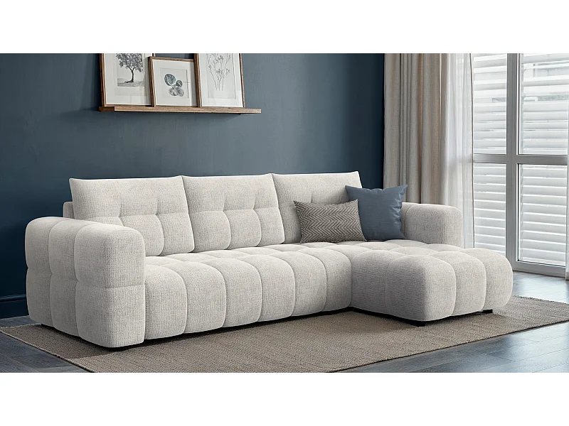 CLOUDI Ecksofa 4-Sitzer rechts, creme