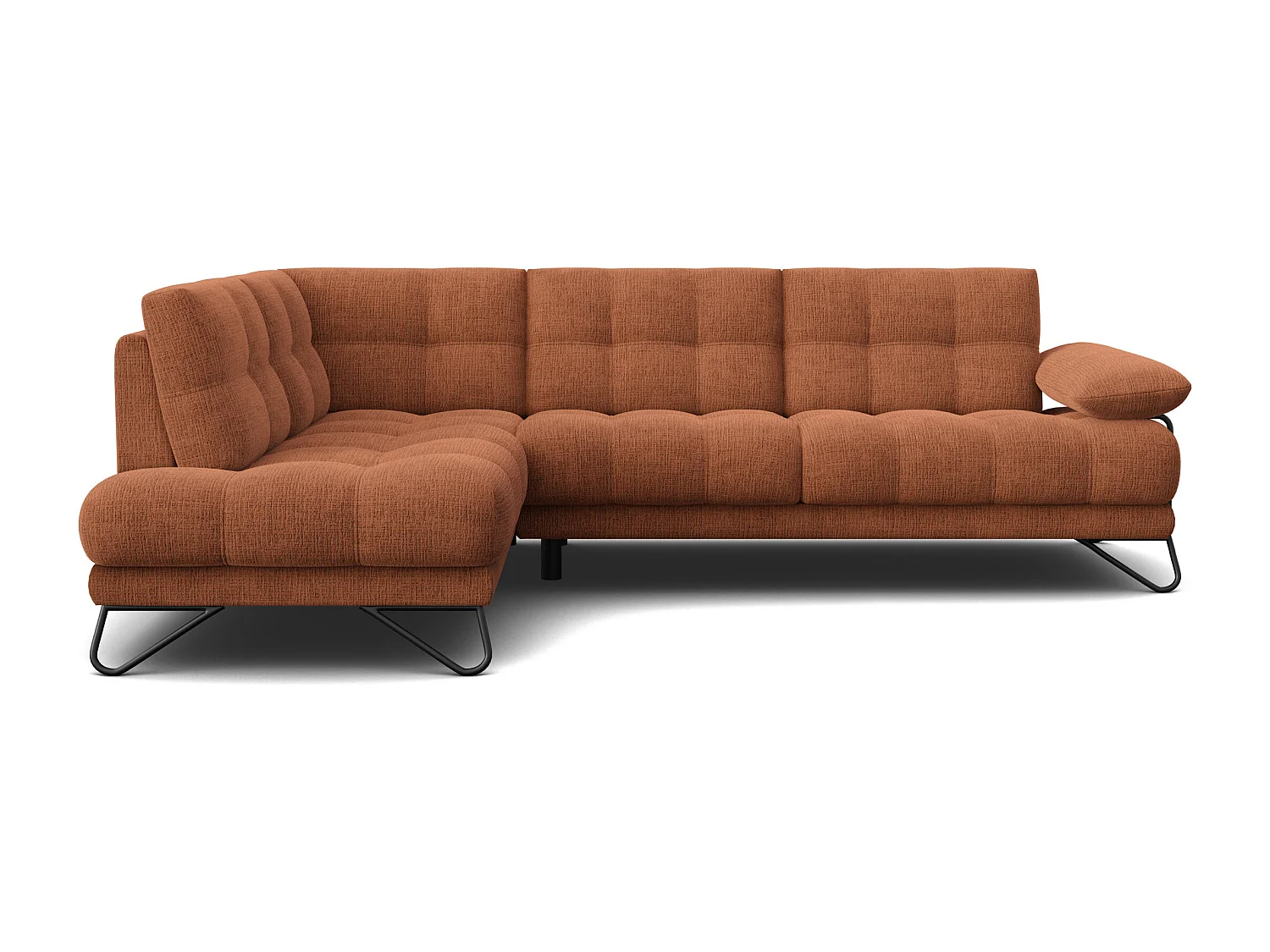 BUBBARA Ecksofa 5-Sitzer links, orange