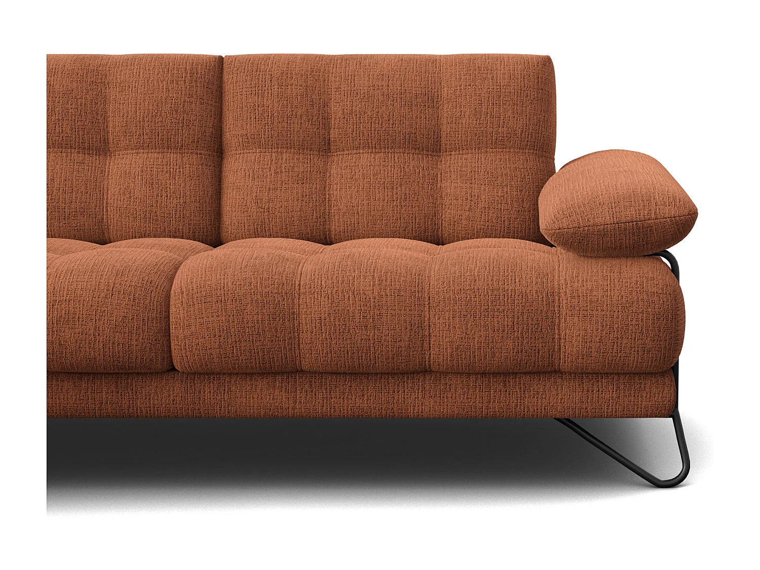 BUBBARA Ecksofa 5-Sitzer links, orange