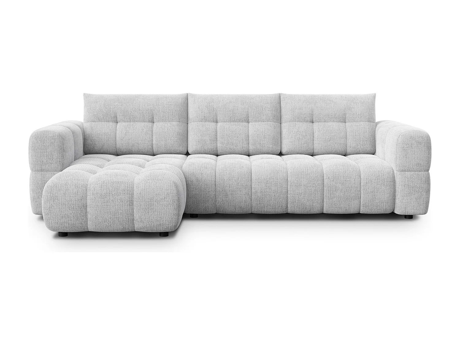 CLOUDI Ecksofa 4-Sitzer links, hellgrau