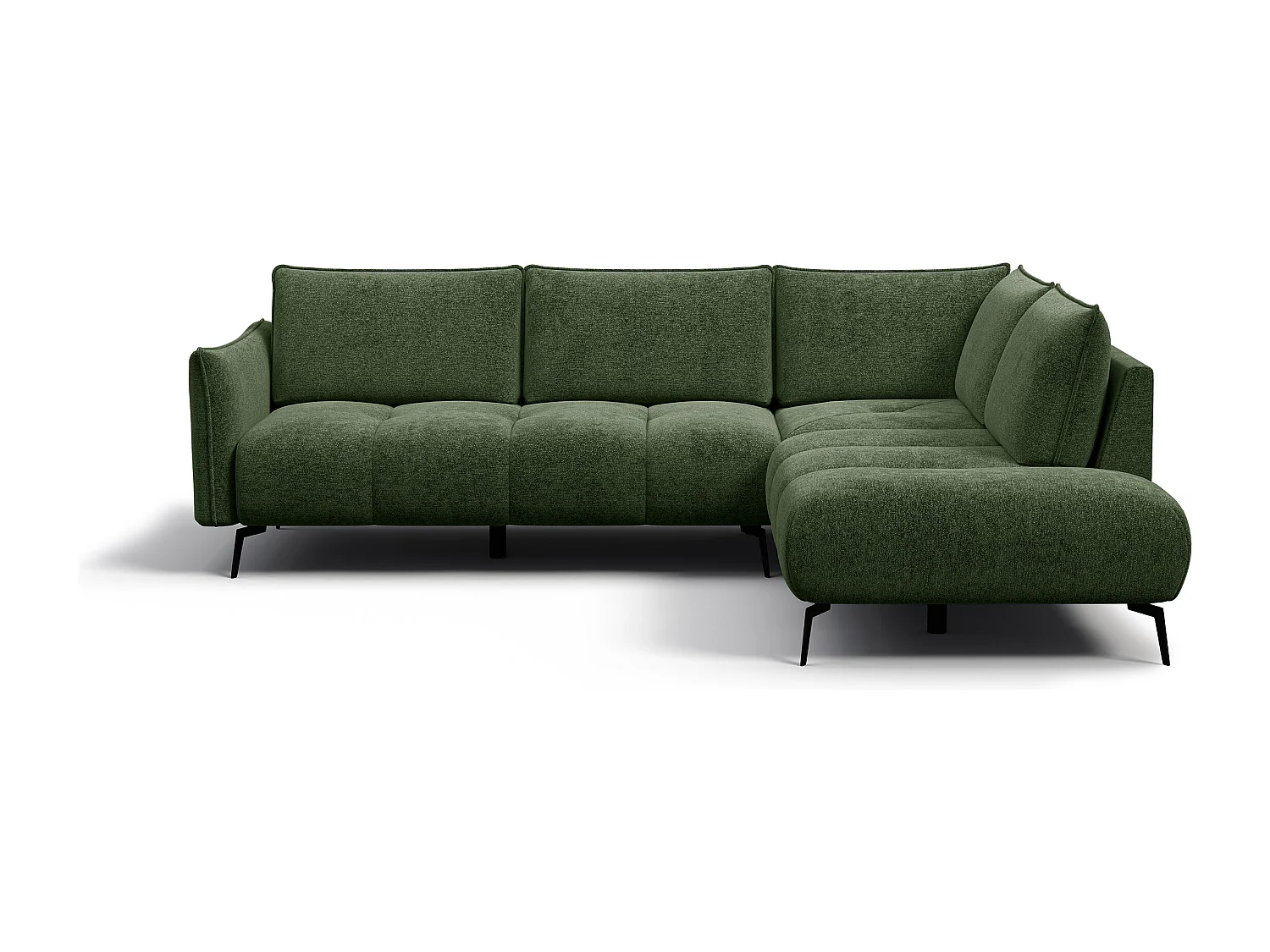 Ecksofa 5-Sitzer rechts AERA, dunkelgrün