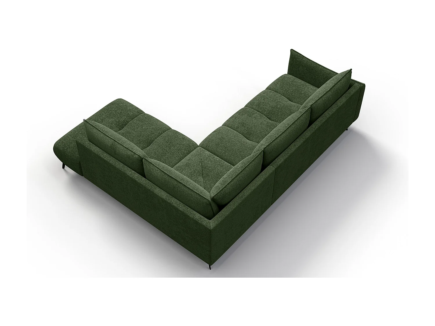 Ecksofa 5-Sitzer rechts AERA, dunkelgrün