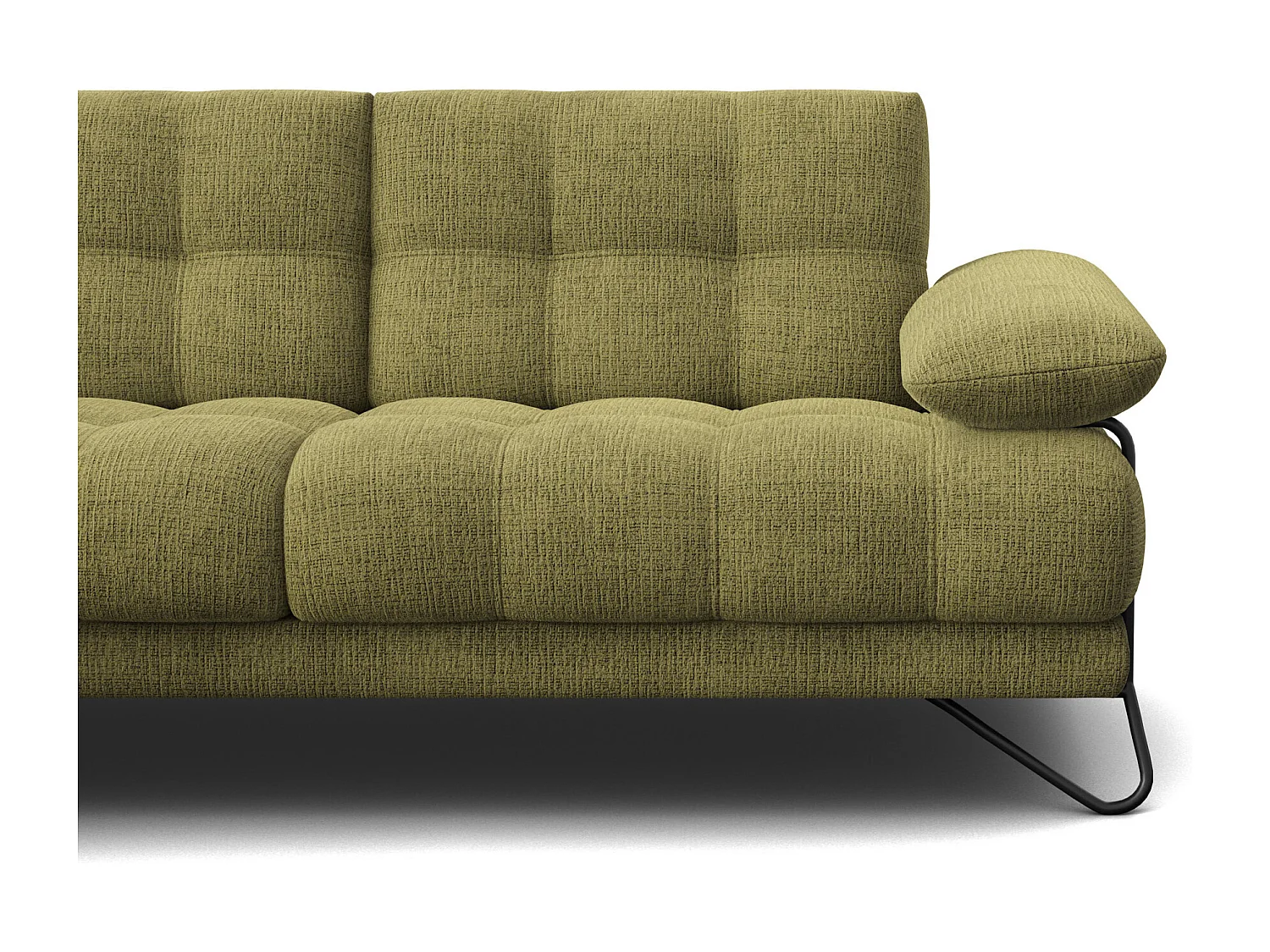 BUBBARA Ecksofa 5-Sitzer links, olivgrün