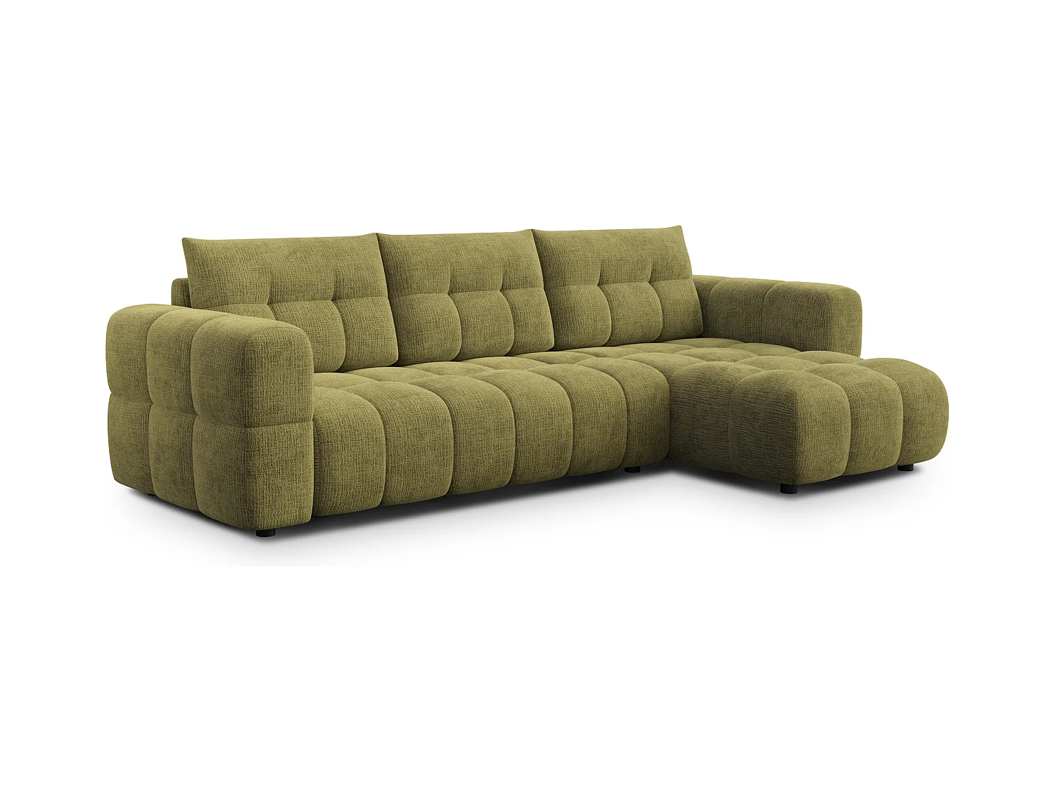 CANAPE D'ANGLE CLOUDI 4 places, vert olive
