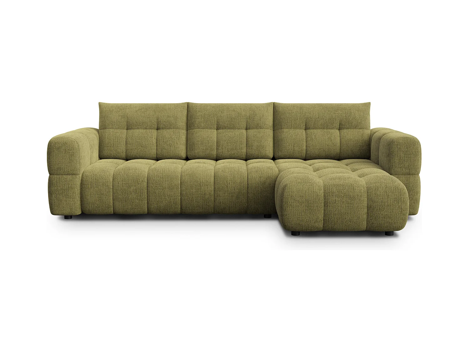 CANAPE D'ANGLE CLOUDI 4 places, vert olive