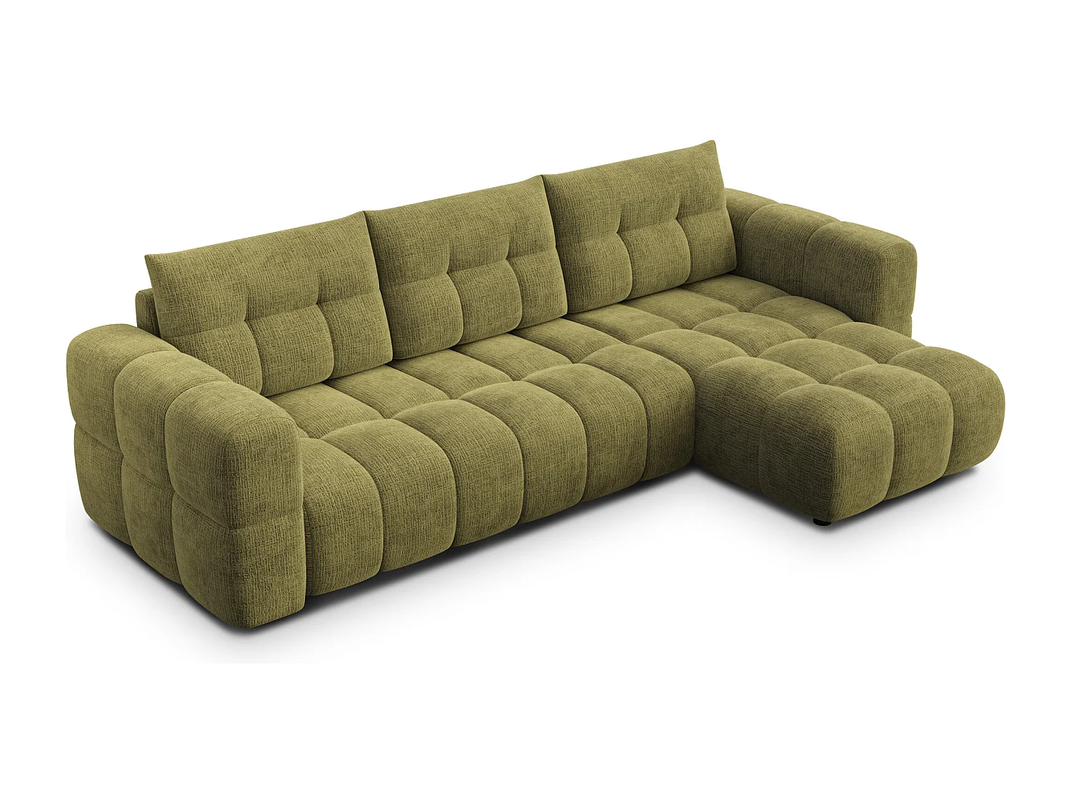 CANAPE D'ANGLE CLOUDI 4 places, vert olive