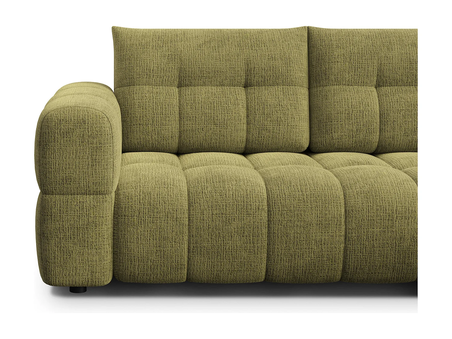 CLOUDI Ecksofa 4-Sitzer rechts, olivgrün