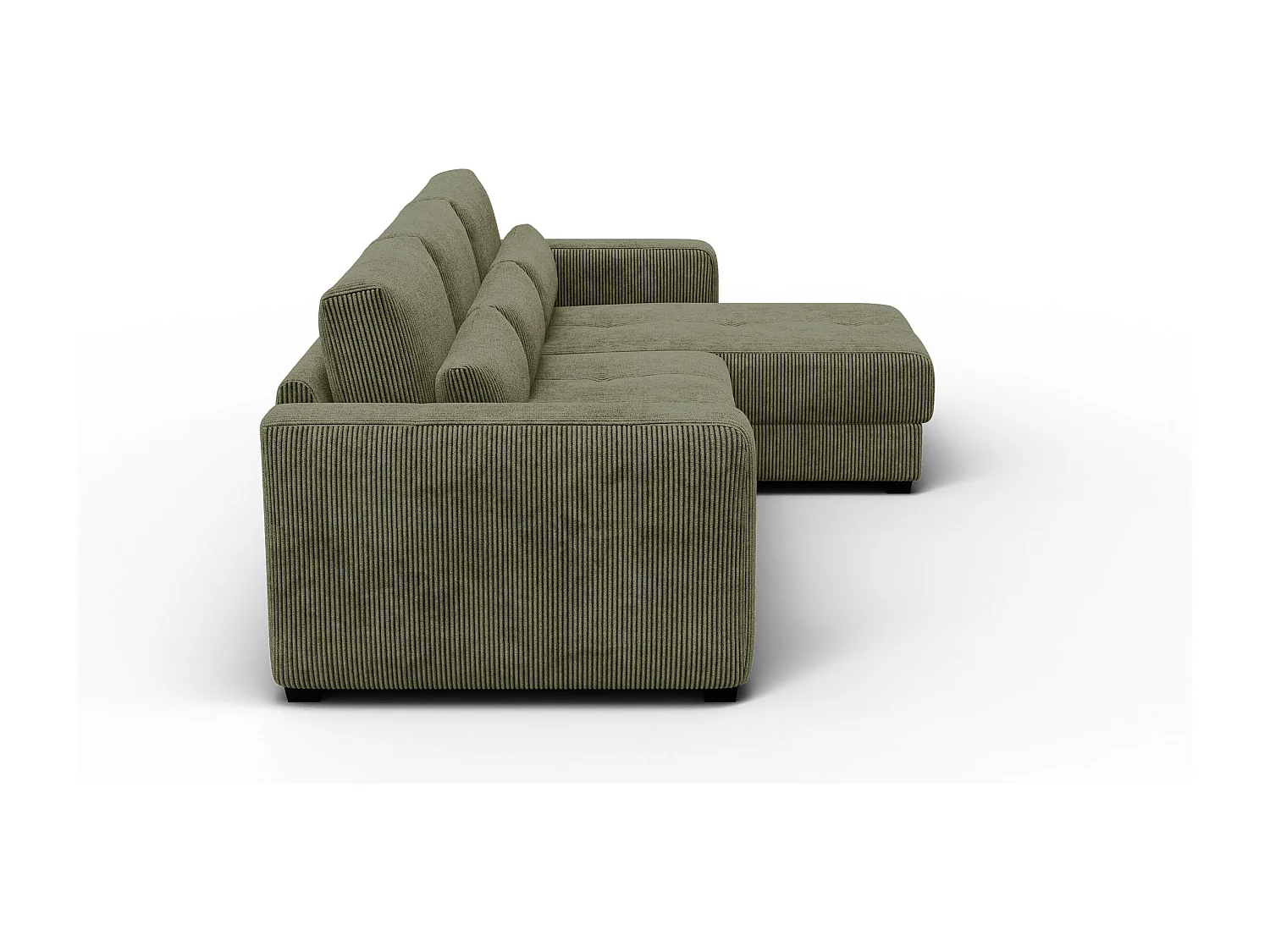 Ecksofa 4-Sitzer rechts OLI, olivgrün