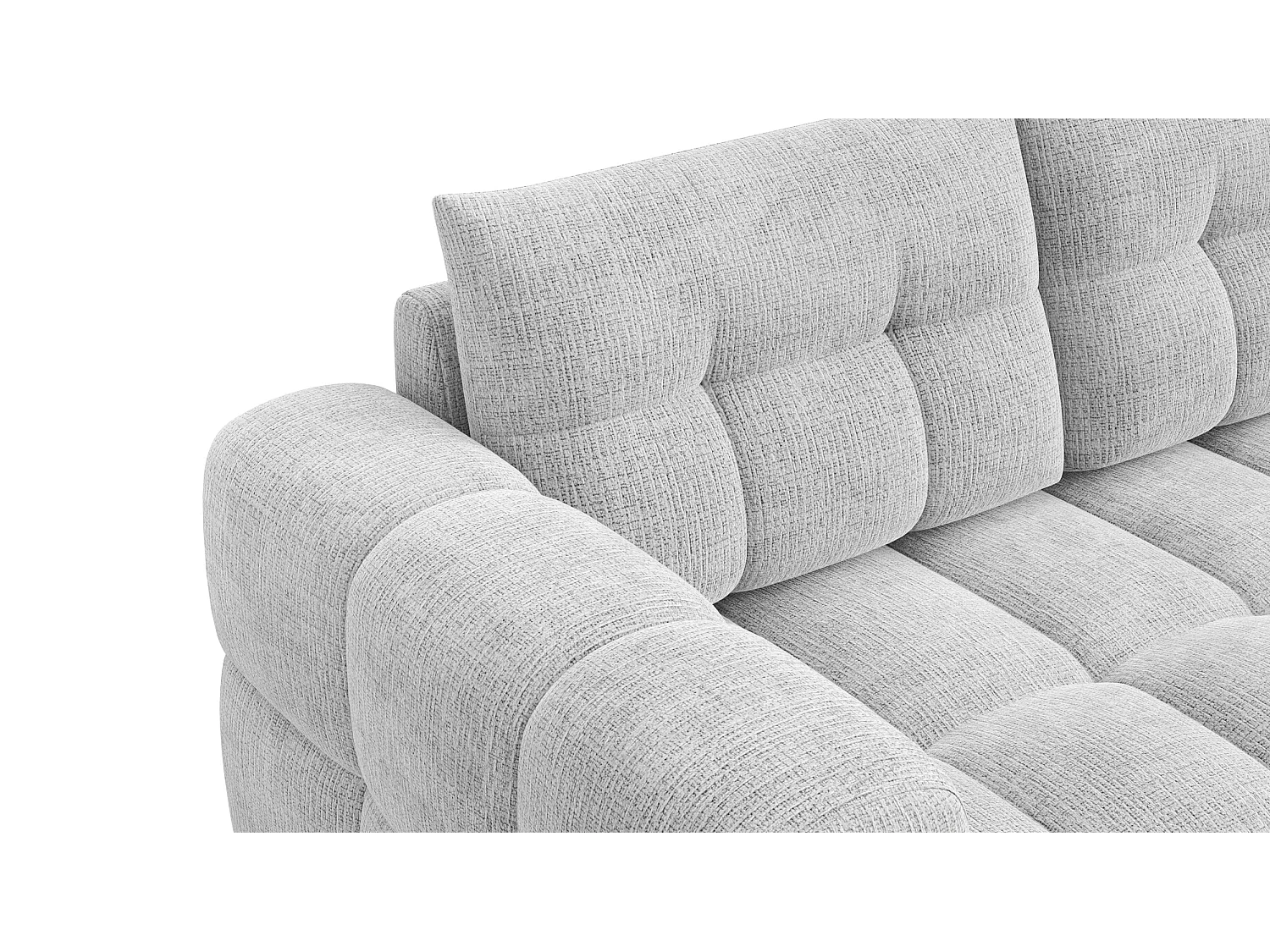 CLOUDI Ecksofa 4-Sitzer rechts, hellgrau