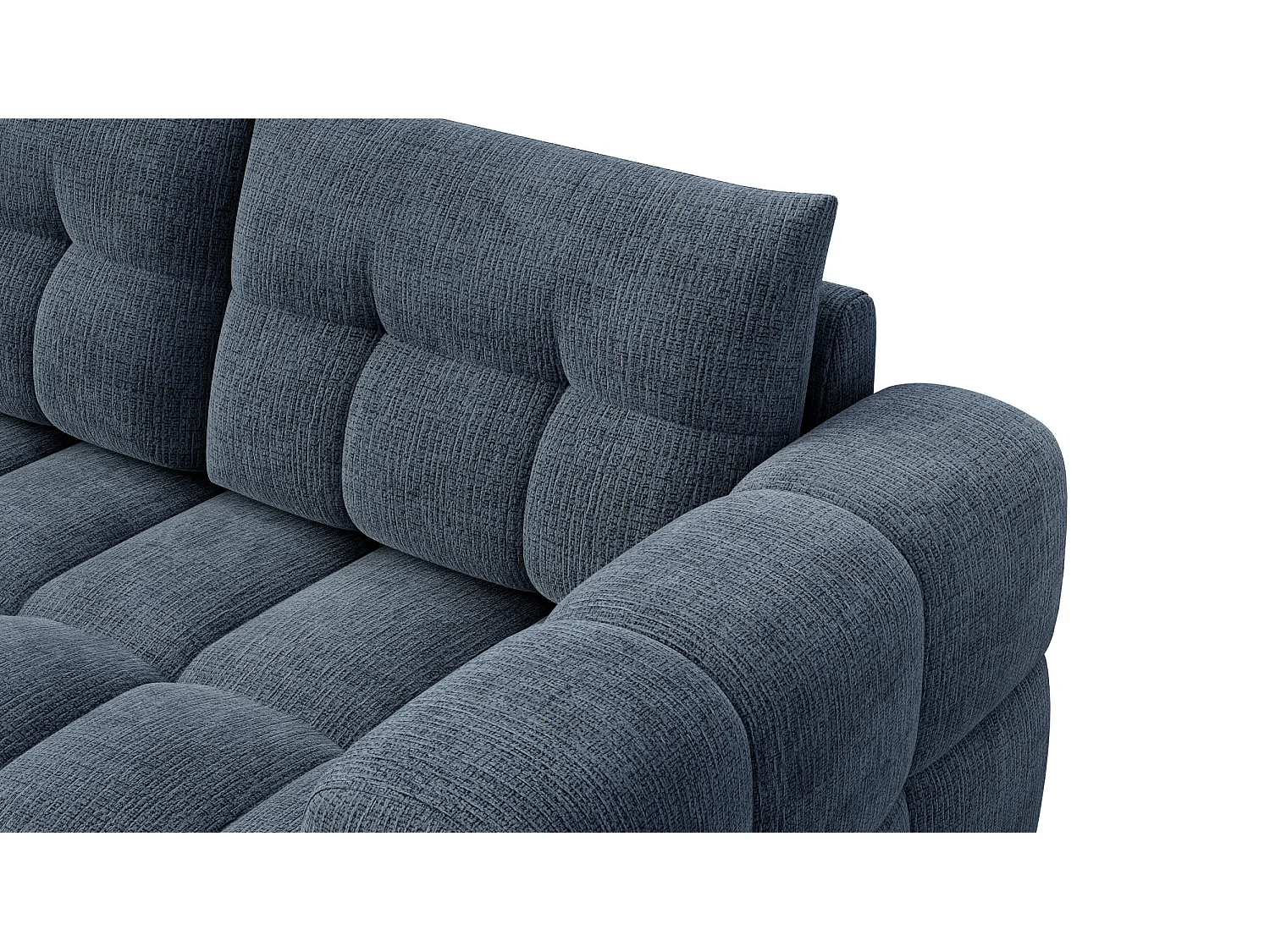 CLOUDI Ecksofa 4-Sitzer links, marineblau