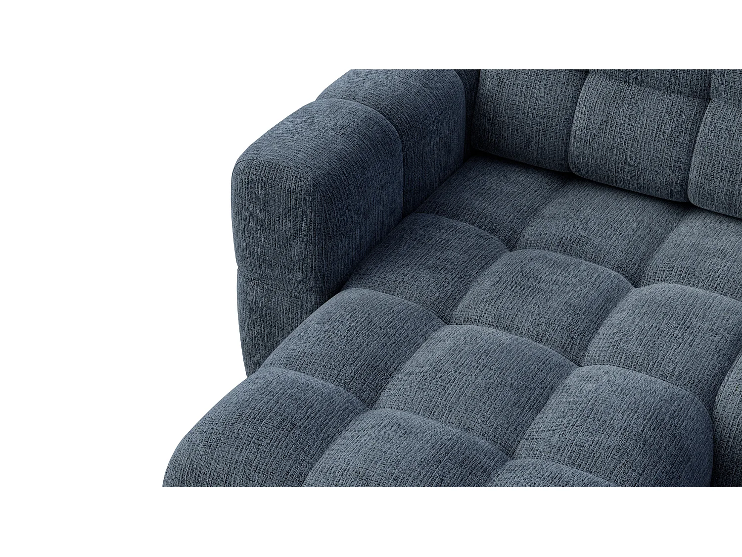 CLOUDI Ecksofa 4-Sitzer links, marineblau
